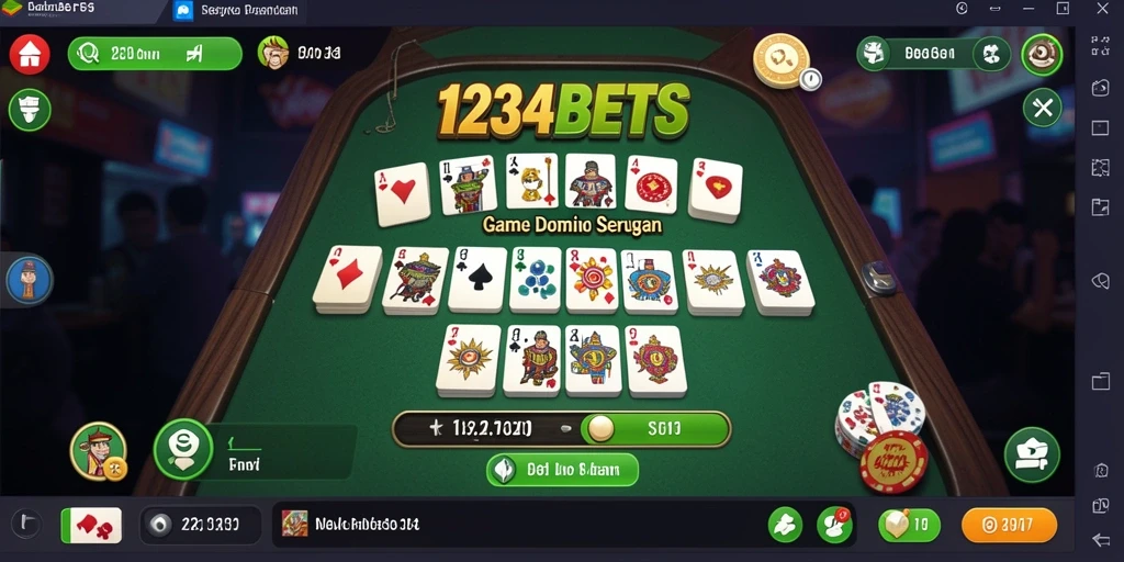 Tampilan gameplay menarik dari 1234BETS dalam permainan Domino.