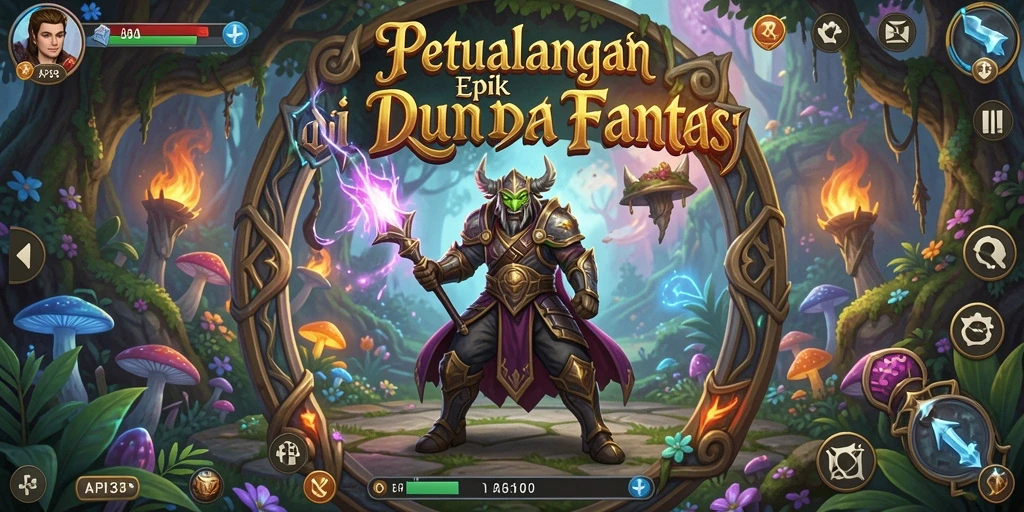 Screenshot gameplay API33 yang menampilkan aksi seru dalam pertempuran RPG.