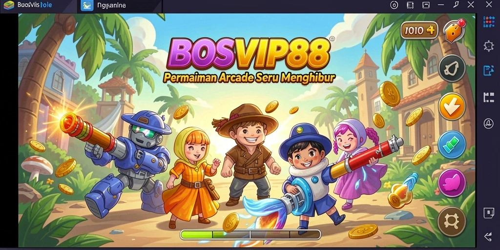 Screenshot gameplay <strong>BOSVIP88</strong> menampilkan aksi seru di level yang menantang.