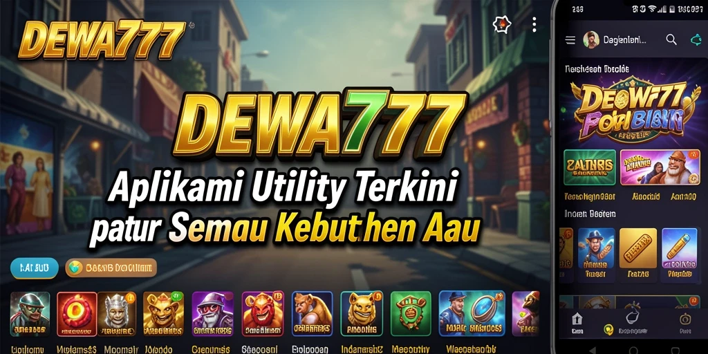 Tampilan layar utama DEWA777 menampilkan fitur utilitas yang memudahkan pengguna.