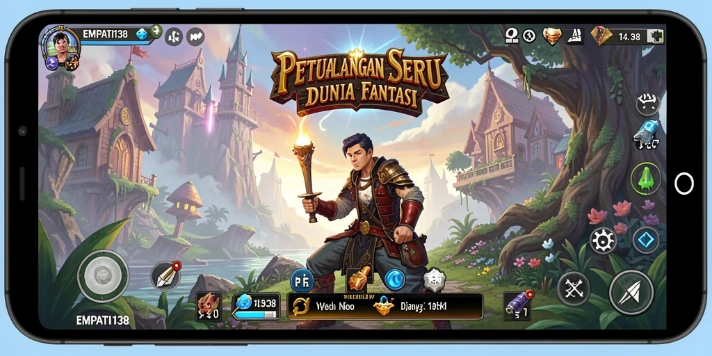 Tangkapan layar gameplay <strong>EMPATI138</strong> yang menunjukkan aksi petualangan seru.