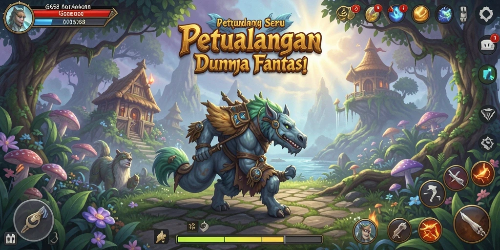 Gameplay G668 yang menampilkan petualangan seru di dunia fantasi.