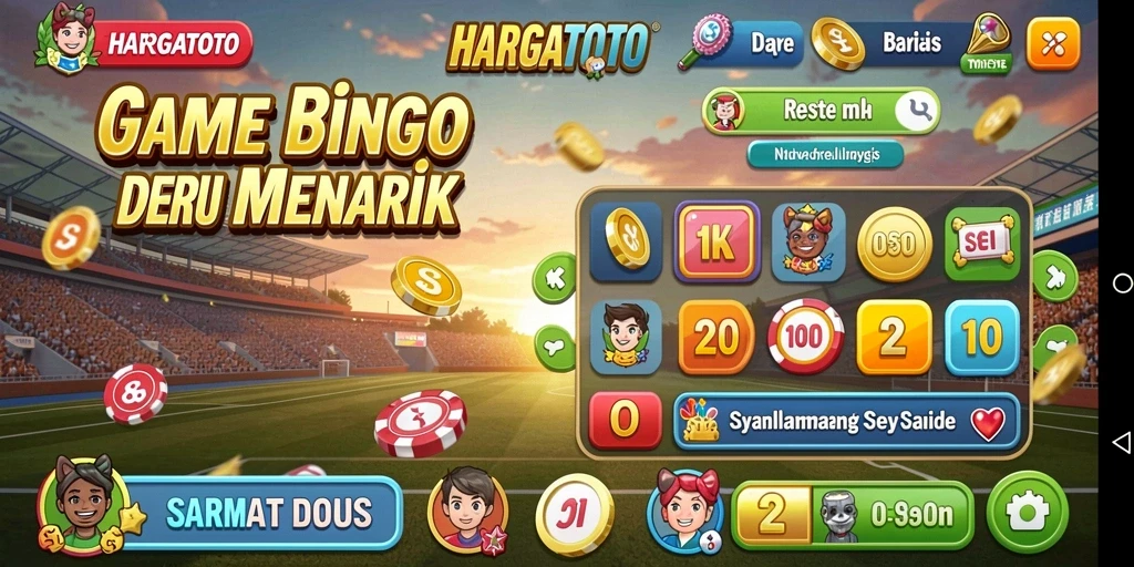 Screenshot HARGATOTO menampilkan gameplay Bingo yang seru dan interaktif.