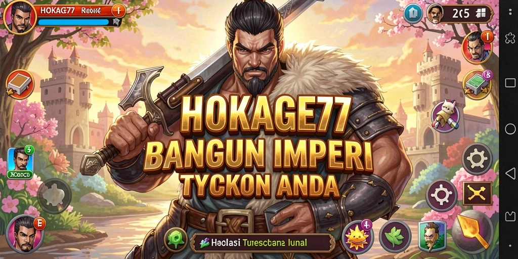 Tampilan gameplay seru HOKAGE77 dengan pengelolaan bisnis yang mendetail.
