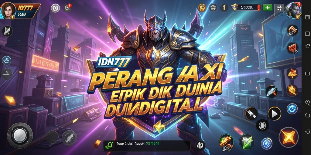 Screenshot utama menunjukkan gameplay aksi seru dari IDN777.