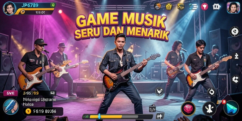 Screenshot JP6789 menunjukkan gameplay menarik dan interaktif pada game musik.