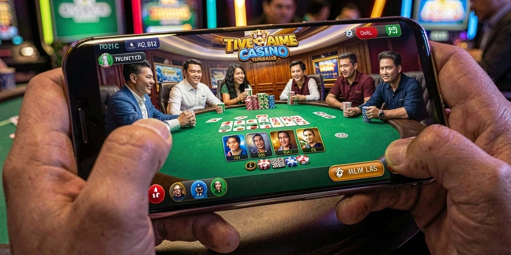 Screenshot gameplay MPO2121 menampilkan suasana kasino yang menegangkan dan interaktif.