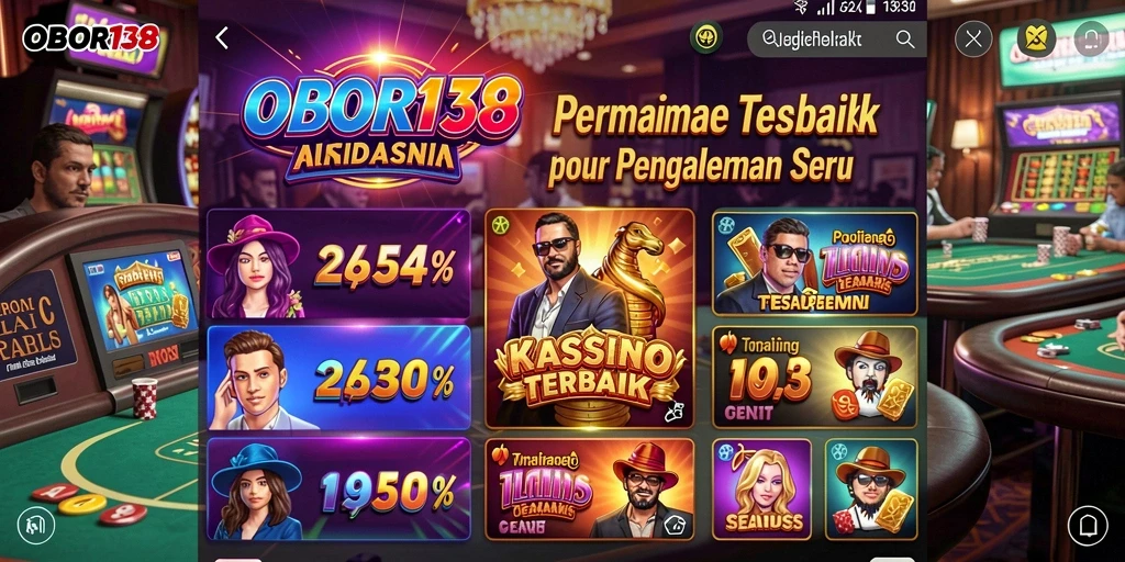 Tampilan gameplay seru di OBOR138 dengan berbagai pilihan permainan kasino.