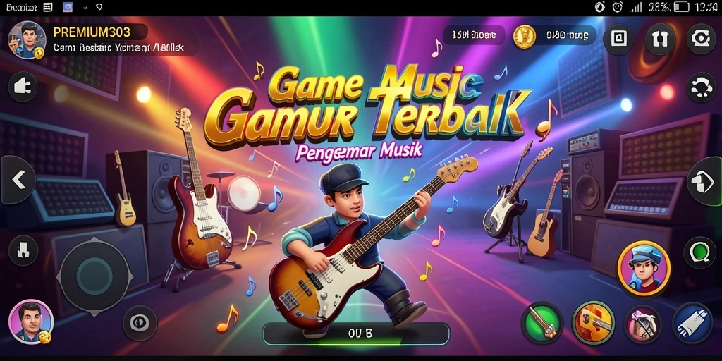 Tampilan gameplay PREMIUM303 yang penuh energi saat bermain musik.