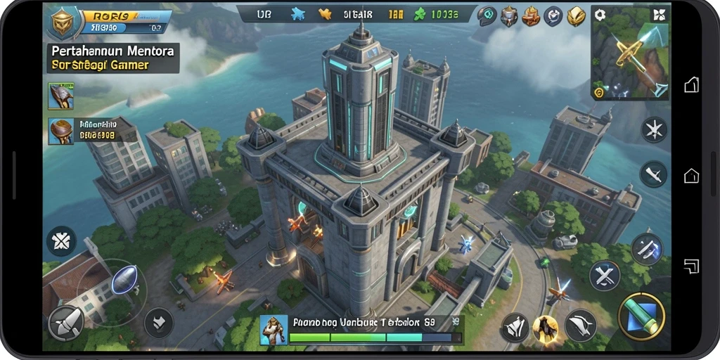Screenshot R6R6 menampilkan momen seru dalam gameplay Tower Defense.